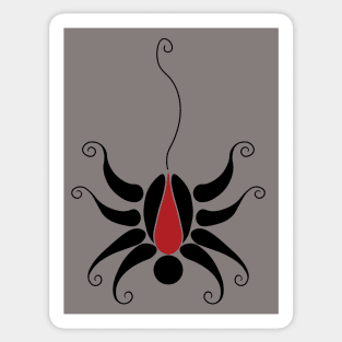 Dangling Black Widow Sticker